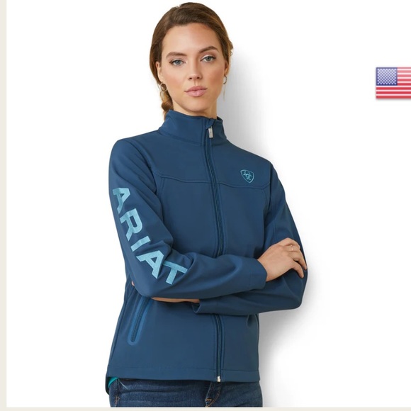 Ariat Jackets & Blazers - NWOT Women’s Ariat Team Softshell Jacket Deep Petroleum Blue Size M Western